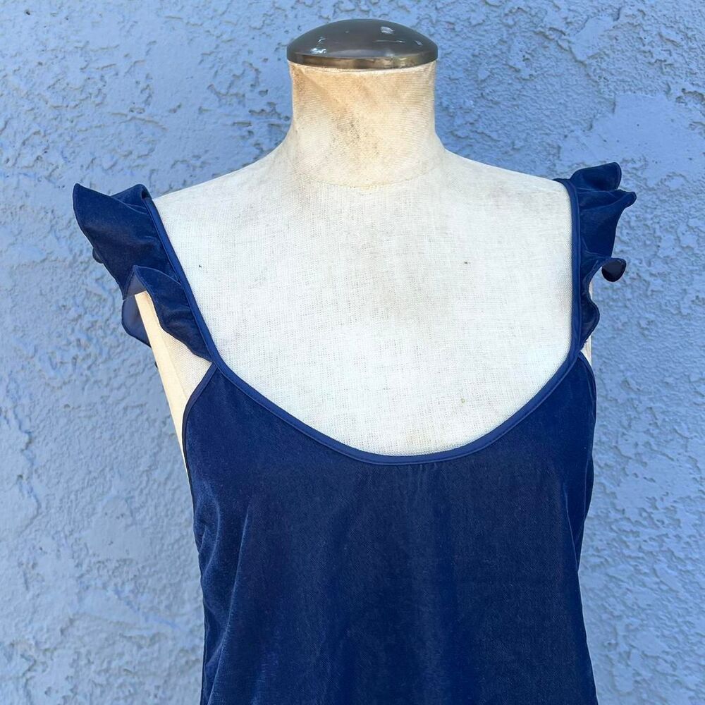 Victoria's Secret Blue Velvet Camisole XS Tank top Sexy - Picture 2 of 8